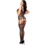 Lapdance Criss-Cross Crotchless Suspender Bodystocking