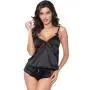 Seven 'til Midnight Black Satin Cami Set Seven 'til Midnight Black Satin Cami Set