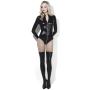 Fever Access All Areas Wet Look Zip Up Long Sleeved Body