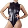 Cottelli Wet Look Zip-Up Crotchless Body