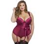 Worldgirl Plus Size Moonlight Wine Crotchless Plunge Body Worldgirl Plus Size Moonlight Wine Crotchless Plunge Body