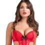 Worldgirl Seduce Me Red Push-Up Crotchless Cut-Out Body