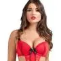 Worldgirl Seduce Me Red Push-Up Crotchless Cut-Out Body
