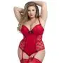Worldgirl Plus Size Seduce Me Red Push-Up Crotchless Body