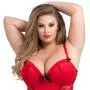 Worldgirl Plus Size Seduce Me Red Push-Up Crotchless Body