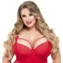 Worldgirl Plus Size Belle Amour Red Crotchless Body