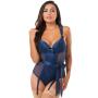 Worldgirl Moonlight Blue Crotchless Plunge Body