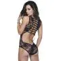Mapale Black Lace-Up Sheer Body