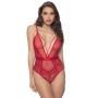 Oh La La Cheri Red Lace Plunge Body
