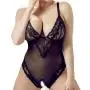 Cottelli Plus Size Black Lace Crotchless Body Cottelli Plus Size Black Lace Crotchless Body