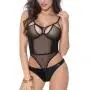 Seven 'til Midnight Black Wet Look Cut-Out Body