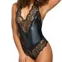Dreamgirl Black Wet Look and Lace Body
