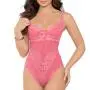 Escante Coral Underwired Lace and Mesh G-String Body