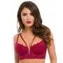 Worldgirl Parisienne Wine Plunge Longline Bra and Crotchless Thong Set Worldgirl Parisienne Wine Plunge Longline Bra and Crotchless Thong Set