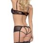 Exposed Bra and Crotchless Suspender Knickers Set