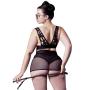 Brand X Dirty Rider Plus Size Bra and Crotchless Thong Skirt Set