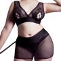 Brand X Dirty Rider Plus Size Bra and Crotchless Thong Skirt Set