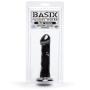 Basix Black Smoothy Suction Cup Dildo 6.5 Inch