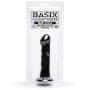 Basix Black Smoothy Suction Cup Dildo 6.5 Inch