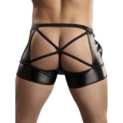 Male Power New Extreme Criss-Cross Wet Look Boxer Shorts