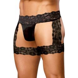 Male Power Scandal Lace Micro Garter Short