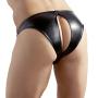 Svenjoyment Faux Leather Open Back Briefs