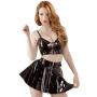 Black Level PVC Zip Front Bralet