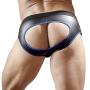 Svenjoyment Zip Front Wet Look Open Back Briefs