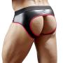 Svenjoyment Zip Front Wet Look Open Back Briefs