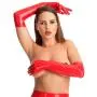 Rubber Girl Red Latex Elbow Length Gloves Rubber Girl Red Latex Elbow Length Gloves