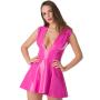 Easy-On Latex Pink Plunge Skater Dress Easy-On Latex Pink Plunge Skater Dress