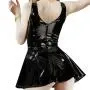 Black Level Black PVC Skater Dress Black Level Black PVC Skater Dress