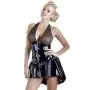 Black Level PVC Zip Front Halterneck Mini Dress Black Level PVC Zip Front Halterneck Mini Dress