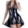 Black Level PVC Zip Front Halterneck Mini Dress Black Level PVC Zip Front Halterneck Mini Dress