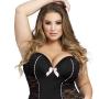Worldgirl Plus Size Seduce Me Push-Up Plunge Dress