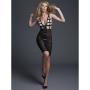 Adore by Allure Black Fishnet and Wet Look Dress Adore by Allure Black Fishnet and Wet Look Dress