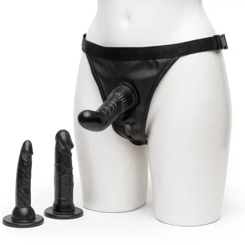 Unisex Strap-On Harness Kit with 3 Realistic Dildos Unisex Strap-On Harness Kit with 3 Realistic Dildos