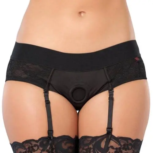 Worldgirl Unisex Crotchless Open-Back Lace Harness Briefs Worldgirl Unisex Crotchless Open-Back Lace Harness Briefs