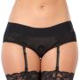 Worldgirl Unisex Crotchless Open-Back Lace Harness Briefs