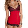 Rene Rofe Hollywood Red Chemise and G-String Set