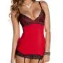 Rene Rofe Hollywood Red Chemise and G-String Set