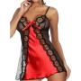 Beauty Night Michéle Satin and Lace Red Chemise