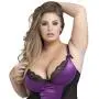 Worldgirl Plus Size Treasure Me Purple Underwired Chemise Set Worldgirl Plus Size Treasure Me Purple Underwired Chemise Set