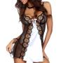 Beauty Night Satin and Lace White Chemise