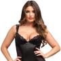 Worldgirl Treasure Me Black Underwired Chemise Set