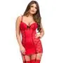 Worldgirl Seduce Me Red Push-Up Chemise Set