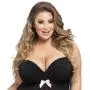 Worldgirl Plus Size Barely There Black Push-Up Babydoll Set Worldgirl Plus Size Barely There Black Push-Up Babydoll Set