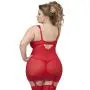 Worldgirl Plus Size Treasure Me Red Underwired Chemise Set