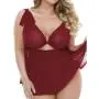 Fantasy Curve Plus Size Cut Out Babydoll Set