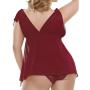 Fantasy Curve Plus Size Cut Out Babydoll Set
